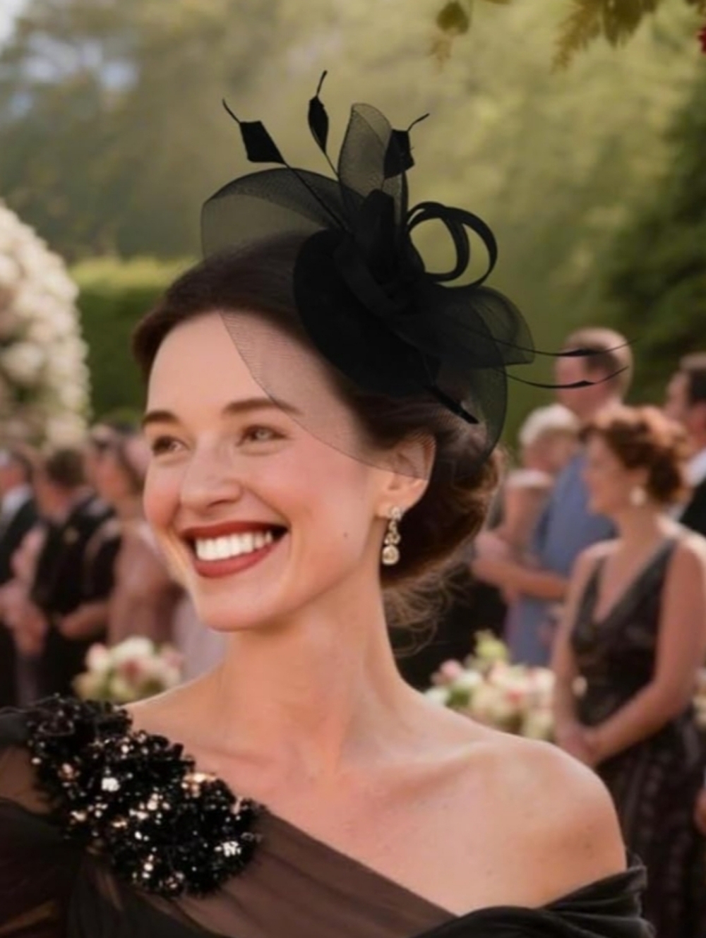 NEW! Classic Black Fascinator Hat
